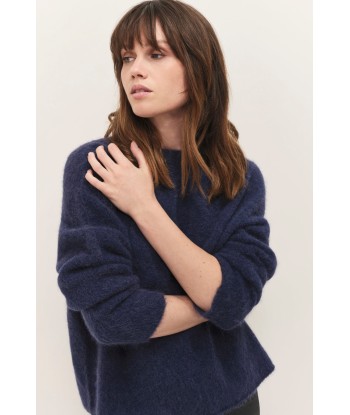 THELMA - Pull bleu navy tricot moelleux de la marque