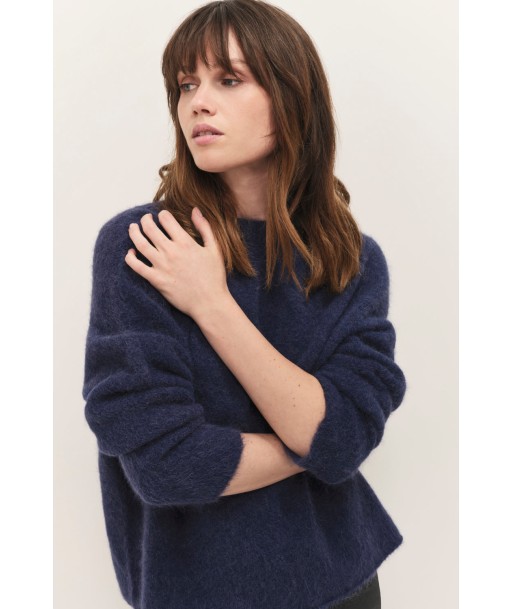 THELMA - Pull bleu navy tricot moelleux de la marque