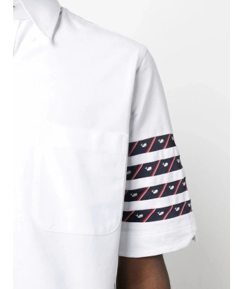 Stripe Detail Short Sleeved Shirt Les êtres humains sont 