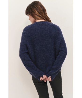 THELMA - Pull bleu navy tricot moelleux de la marque