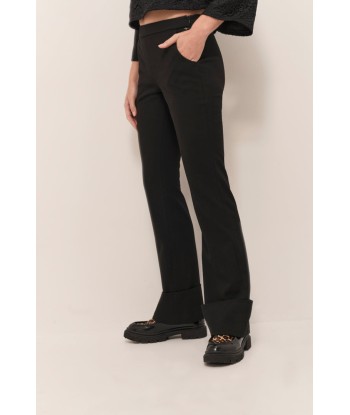 PACHY - Pantalon de costume noire avec larges revers shop