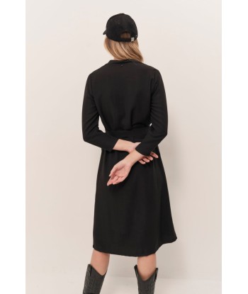 RICHY - Robe midi noire zippée Véritable concentré