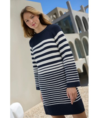 ROZALIA - Robe pull marinière en tricot est présent 