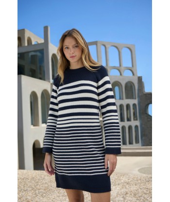 ROZALIA - Robe pull marinière en tricot est présent 