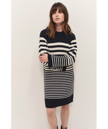 ROZALIA - Robe pull marinière en tricot est présent 