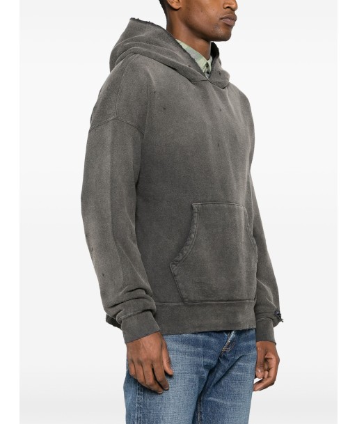 Ripped Detailing Cotton Hoodie offre 