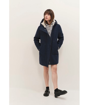 DENVER - Manteau esprit duffle coat marine avec col fourré En savoir plus