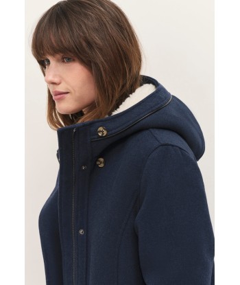 DENVER - Manteau esprit duffle coat marine avec col fourré En savoir plus