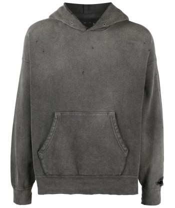 Ripped Detailing Cotton Hoodie offre 