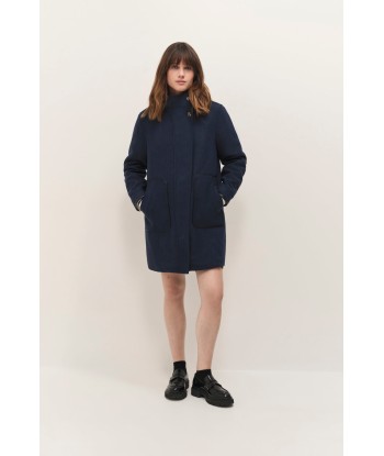 DENVER - Manteau esprit duffle coat marine avec col fourré En savoir plus