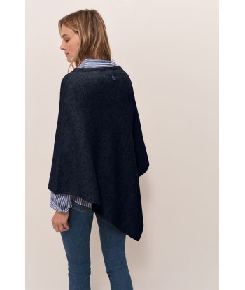 ALAMO - Poncho marine en tricot la chaussure