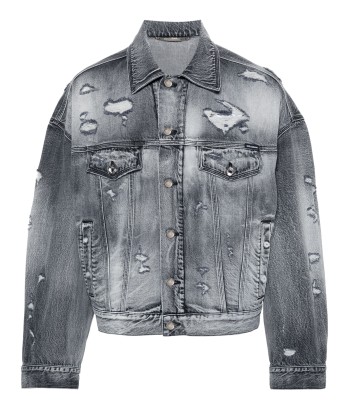 Ripped Detail Denim Jacket vente chaude votre 