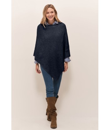 ALAMO - Poncho marine en tricot la chaussure