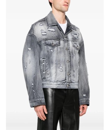 Ripped Detail Denim Jacket vente chaude votre 