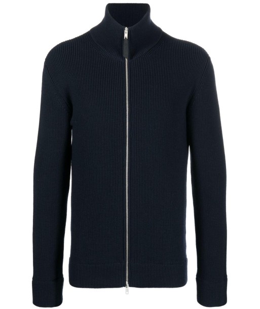 Ribbed Zip Up Cardigan Dans la société mordern