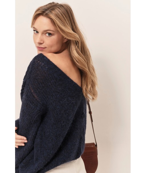 THILO  - Cardigan marine tricot fantaisie Voir les baskets