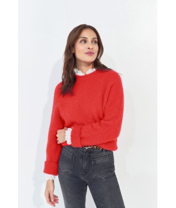 THELMA - Pull fiery red tricot moelleux chez Cornerstreet bien 