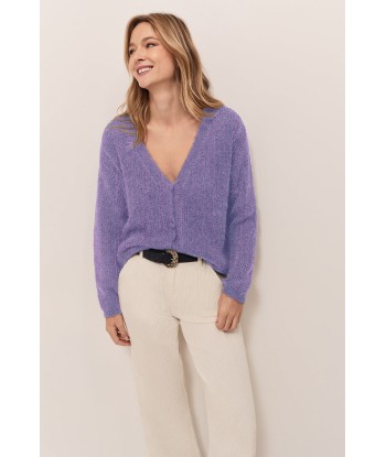 THILO  - Cardigan améthyste tricot fantaisie acheter