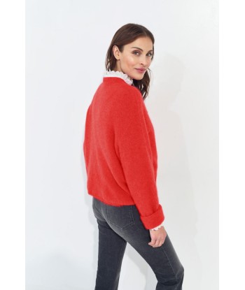 THELMA - Pull fiery red tricot moelleux chez Cornerstreet bien 