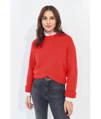 THELMA - Pull fiery red tricot moelleux chez Cornerstreet bien 