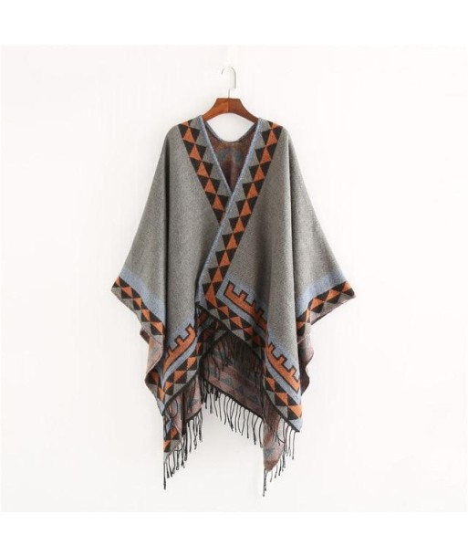 Poncho Indien Gris Foncé en ligne des produits 