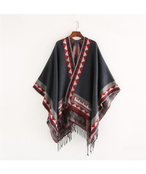 Poncho Indien Noir basket pas cher