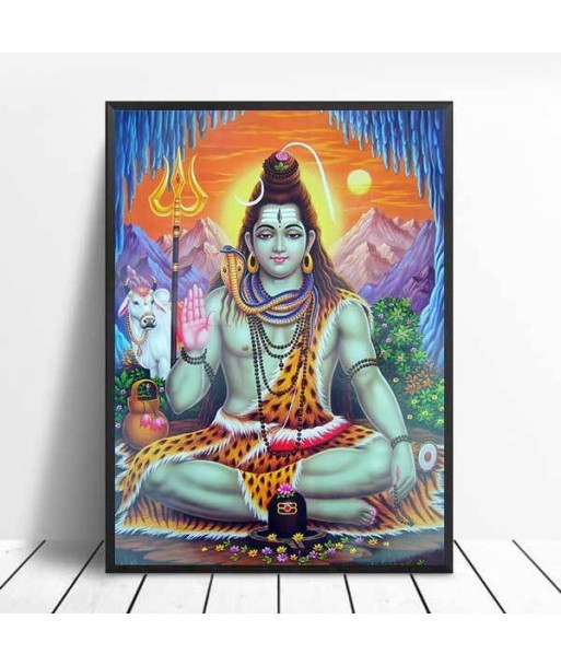 Poster Indien Shiva Bleu pas cher