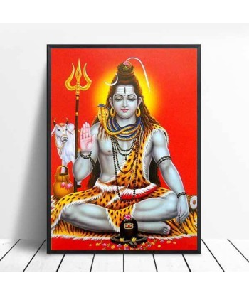 Poster Indien Shiva Rouge de France