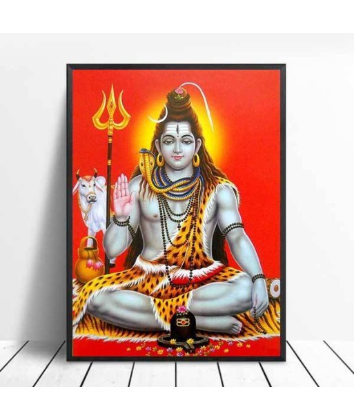 Poster Indien Shiva Rouge de France