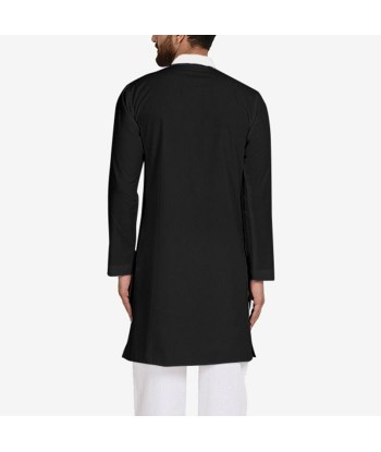 Kurta Indien Bicolore Noir et Blanc outlet