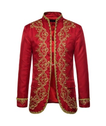 Sherwani Indien Rouge et Doré ou a consommer sur place