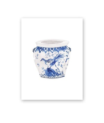 Tableau Oriental Moderne Bleu et Blanc store