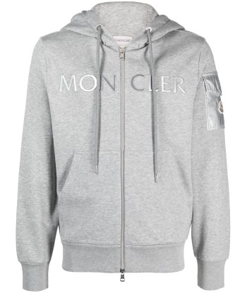 Raised Logo Zip Up Hoodie vente chaude votre 