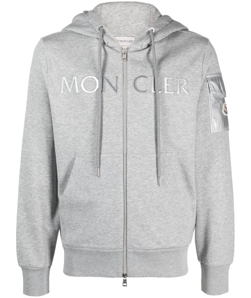 Raised Logo Zip Up Hoodie vente chaude votre 