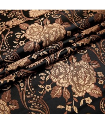 Tissu Indien Jacquard Noir commande en ligne