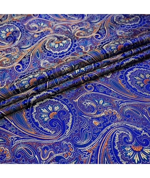 Tissu Indien Jacquard Marine 2 - 3 jours ouvrés.