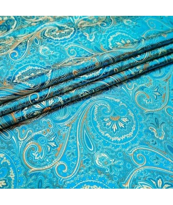 Tissu Indien Jacquard Bleu commande en ligne