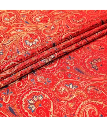 Tissu Indien Jacquard Orange À commander