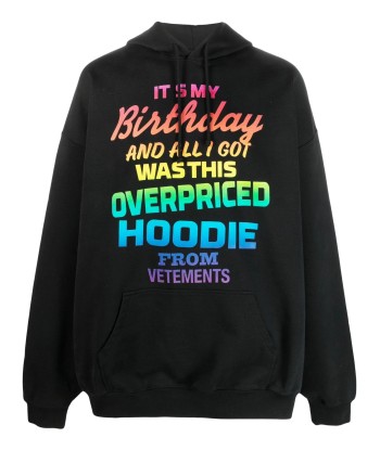 Rainbow Text Print Hoodie sur le site 