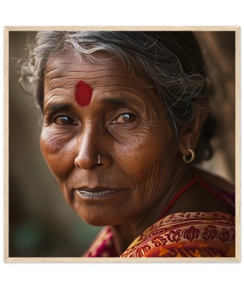 Portrait de Femme Indienne - Sagesse et Élégance offre 