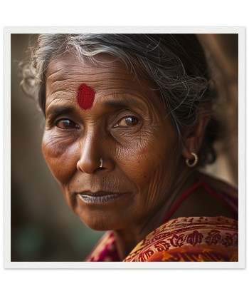 Portrait de Femme Indienne - Sagesse et Élégance offre 