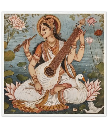 Tableau Rajasthani de Saraswati - Harmonie divine acheter