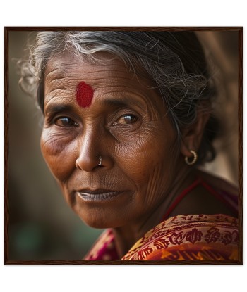 Portrait de Femme Indienne - Sagesse et Élégance offre 