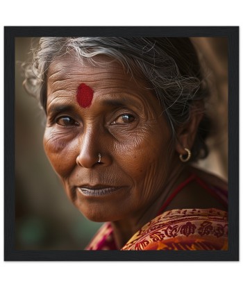 Portrait de Femme Indienne - Sagesse et Élégance offre 