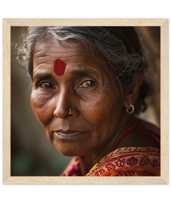 Portrait de Femme Indienne - Sagesse et Élégance offre 