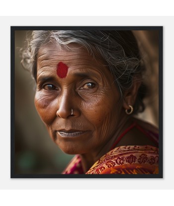 Portrait de Femme Indienne - Sagesse et Élégance offre 