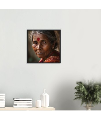 Portrait de Femme Indienne - Sagesse et Élégance offre 