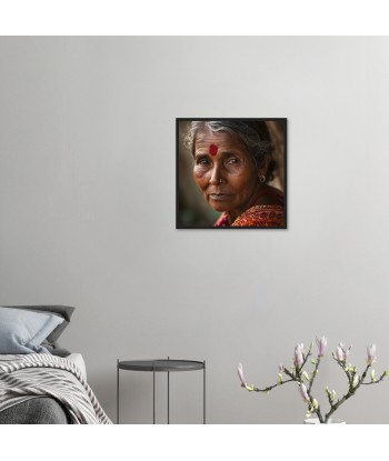 Portrait de Femme Indienne - Sagesse et Élégance offre 