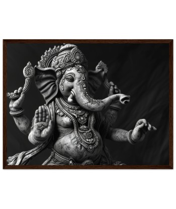 Tableau Artistique de Ganesh en Noir et Blanc - Danse Céleste 2023