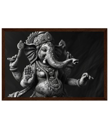 Tableau Artistique de Ganesh en Noir et Blanc - Danse Céleste 2023